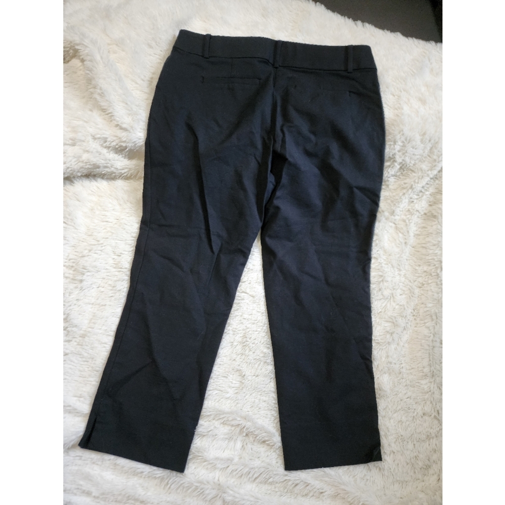 Loft Marisa The Riviera Pant Straight Leg Black Dress Ankle Pants Size 10 Petite - Picture 2 of 8